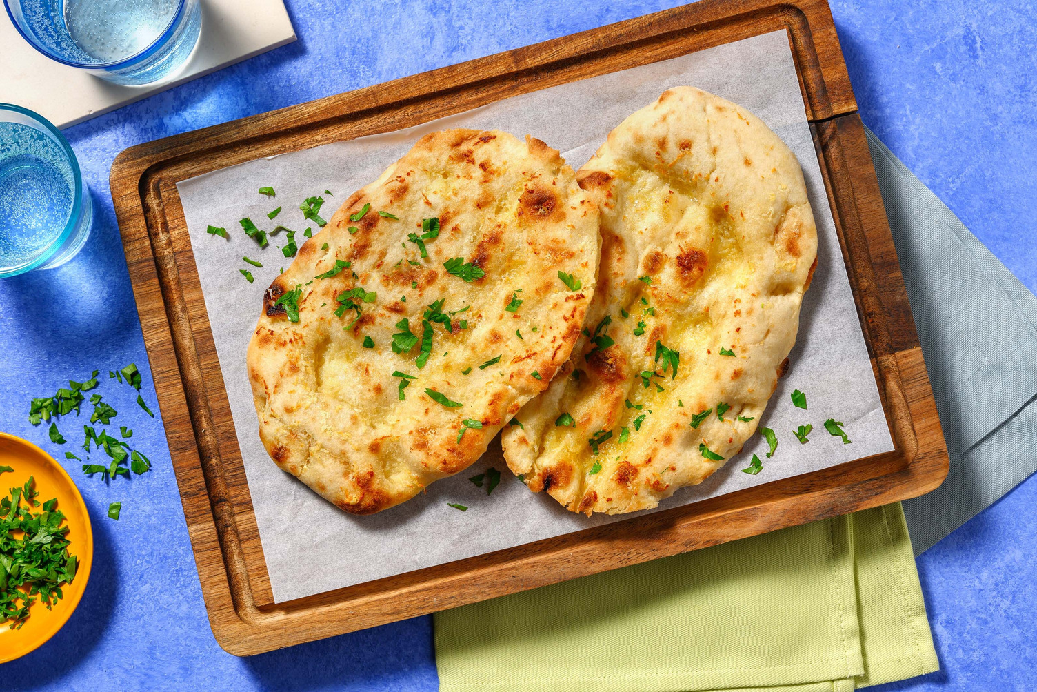 Easy Garlic & Coriander Naan Breads