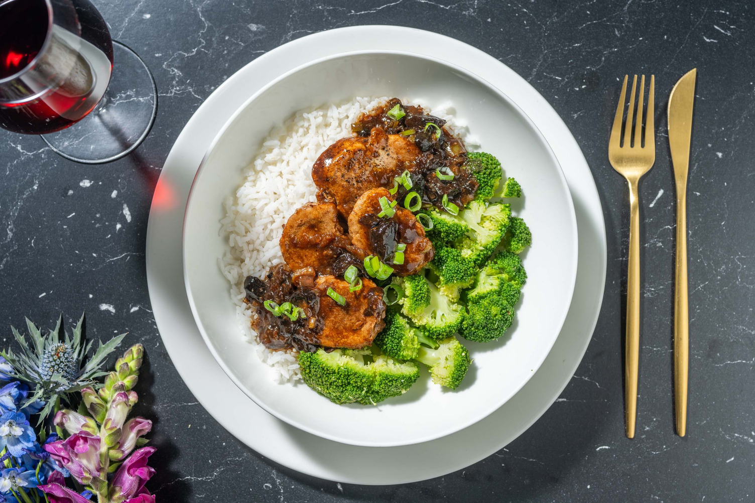 Schweinefilet in süßer Pflaumensoße