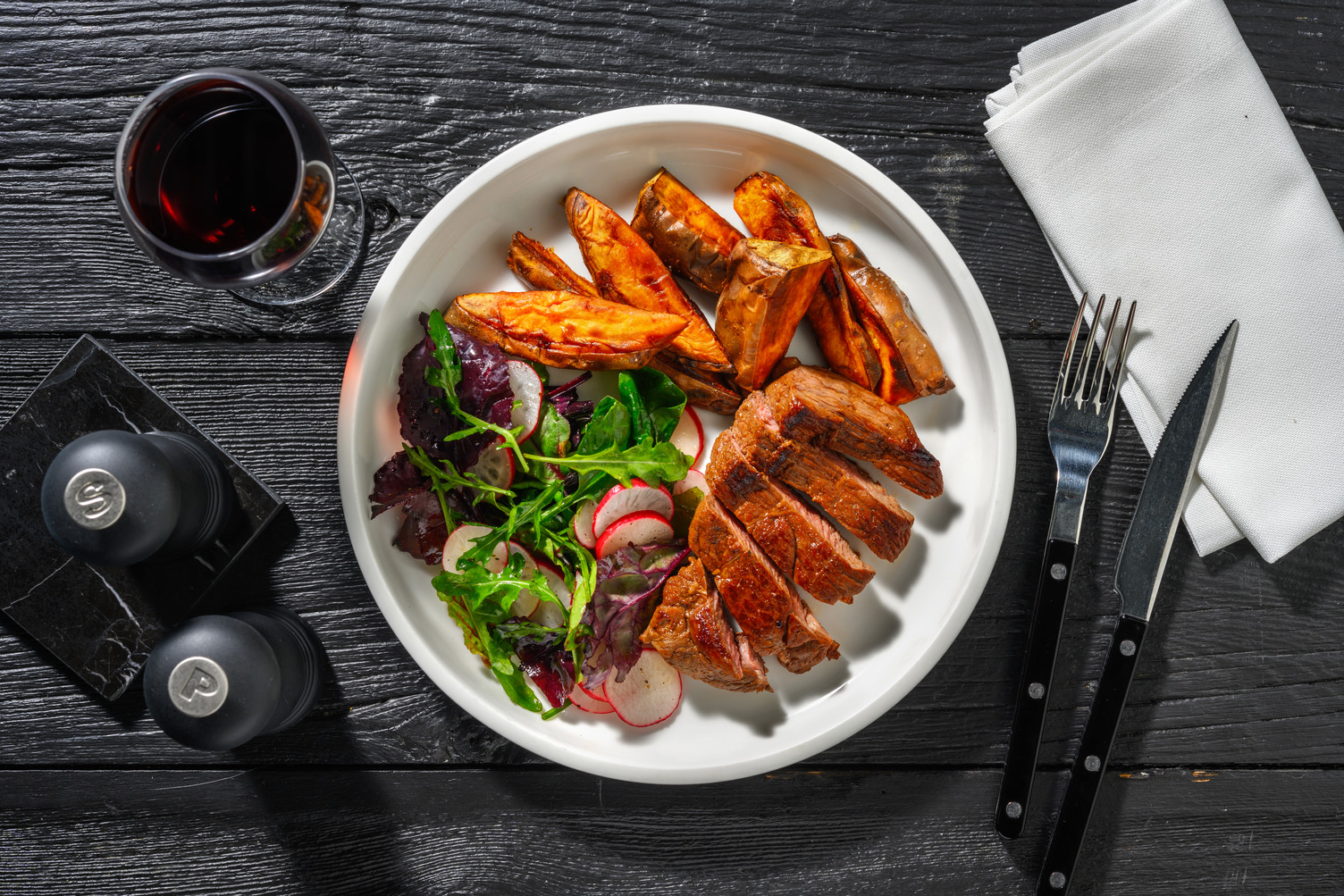 Bistecca di manzo glassata al miso