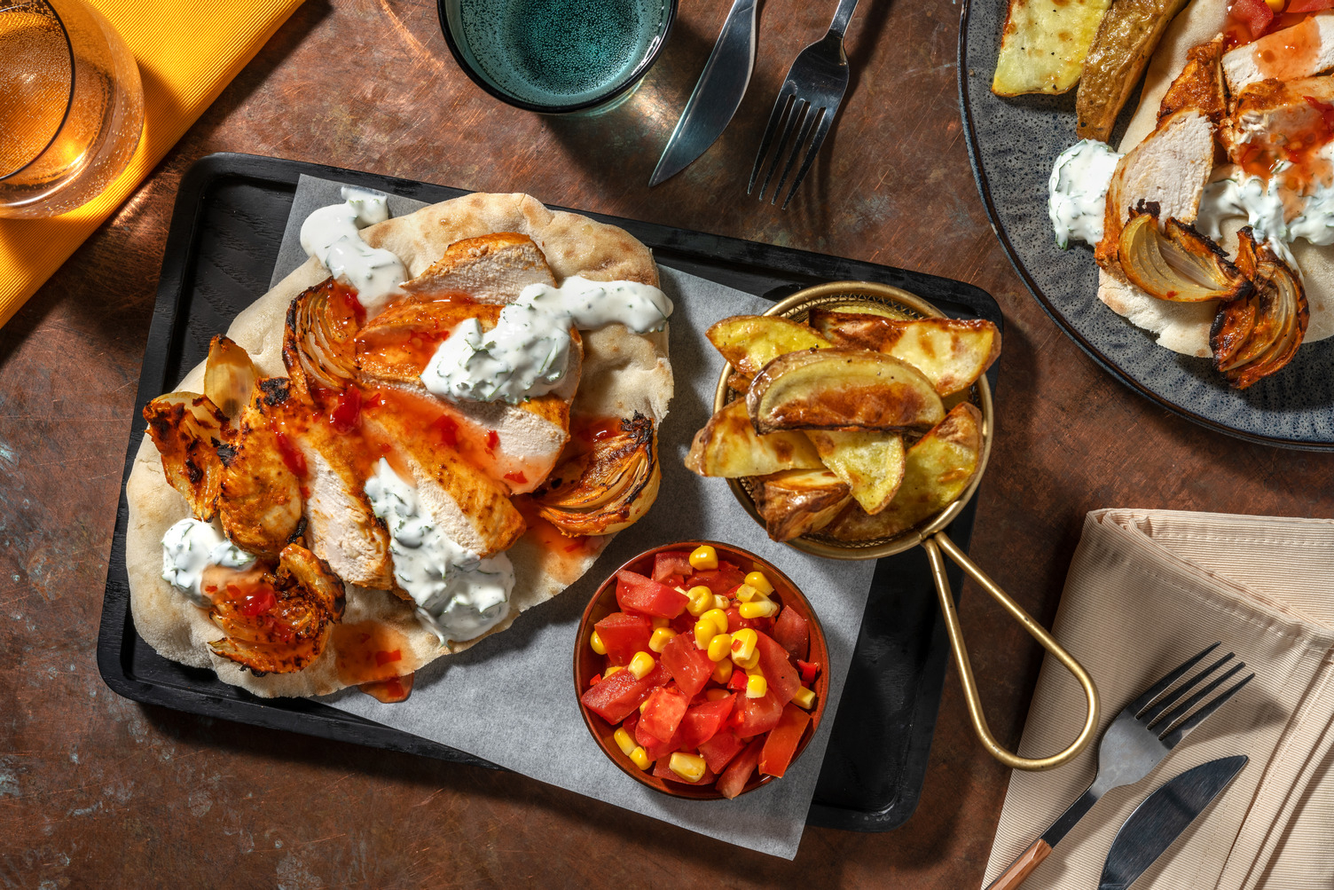 Tandoori Style Chicken on Golden Naan