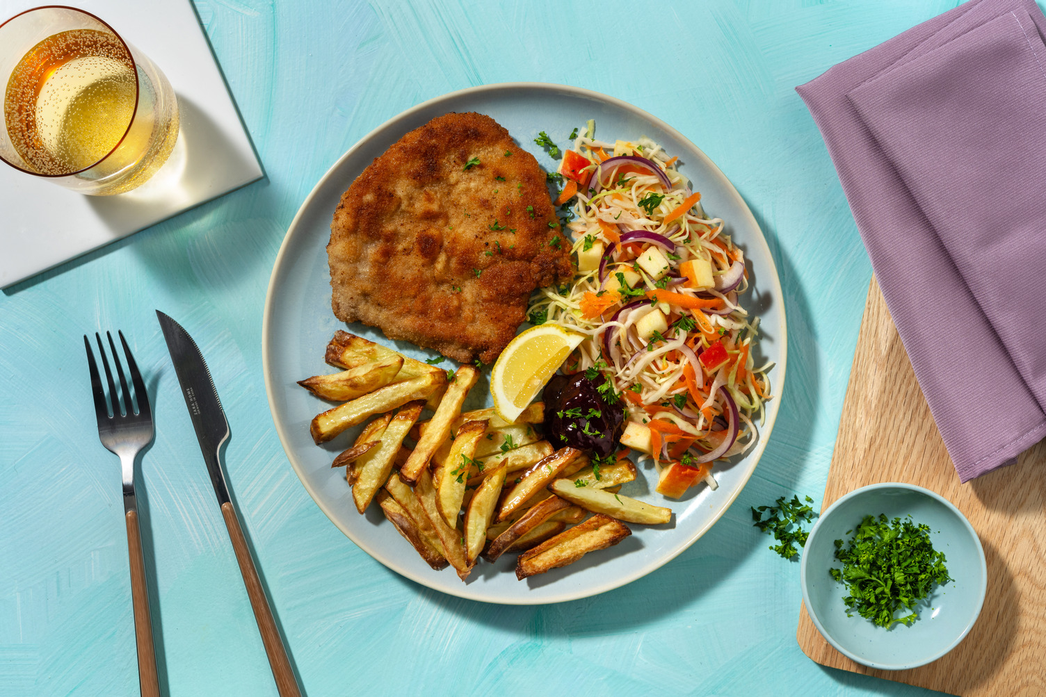 Burger de poisson et frites maison