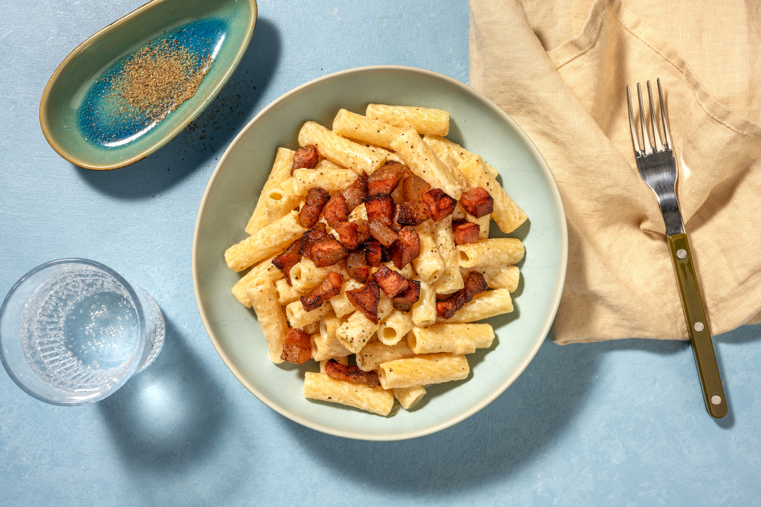 Tortiglioni e guanciale alla gricia