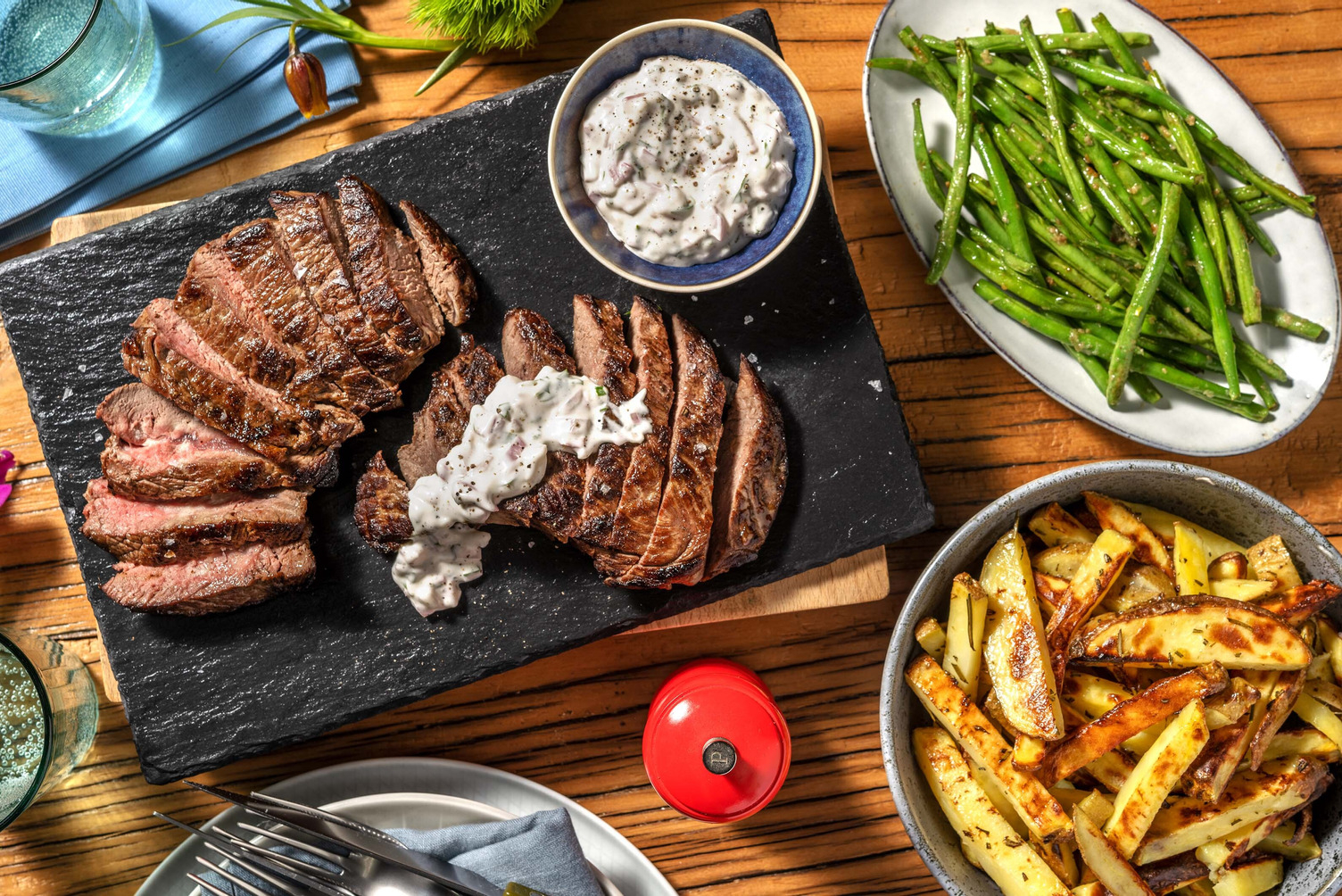 Grillet steak og estragon-aioli