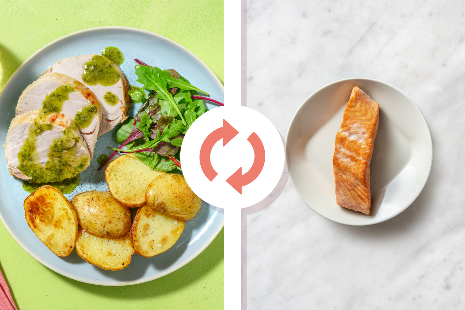 Filetto di salmone in salsa verde