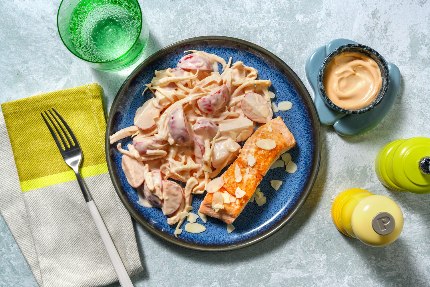 Salmone norvegese e crudité di finocchi