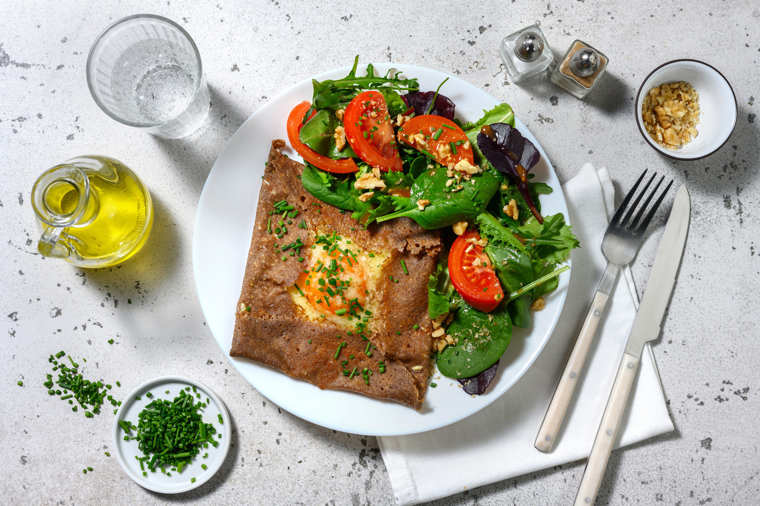 Galette bretonne complète au jambon