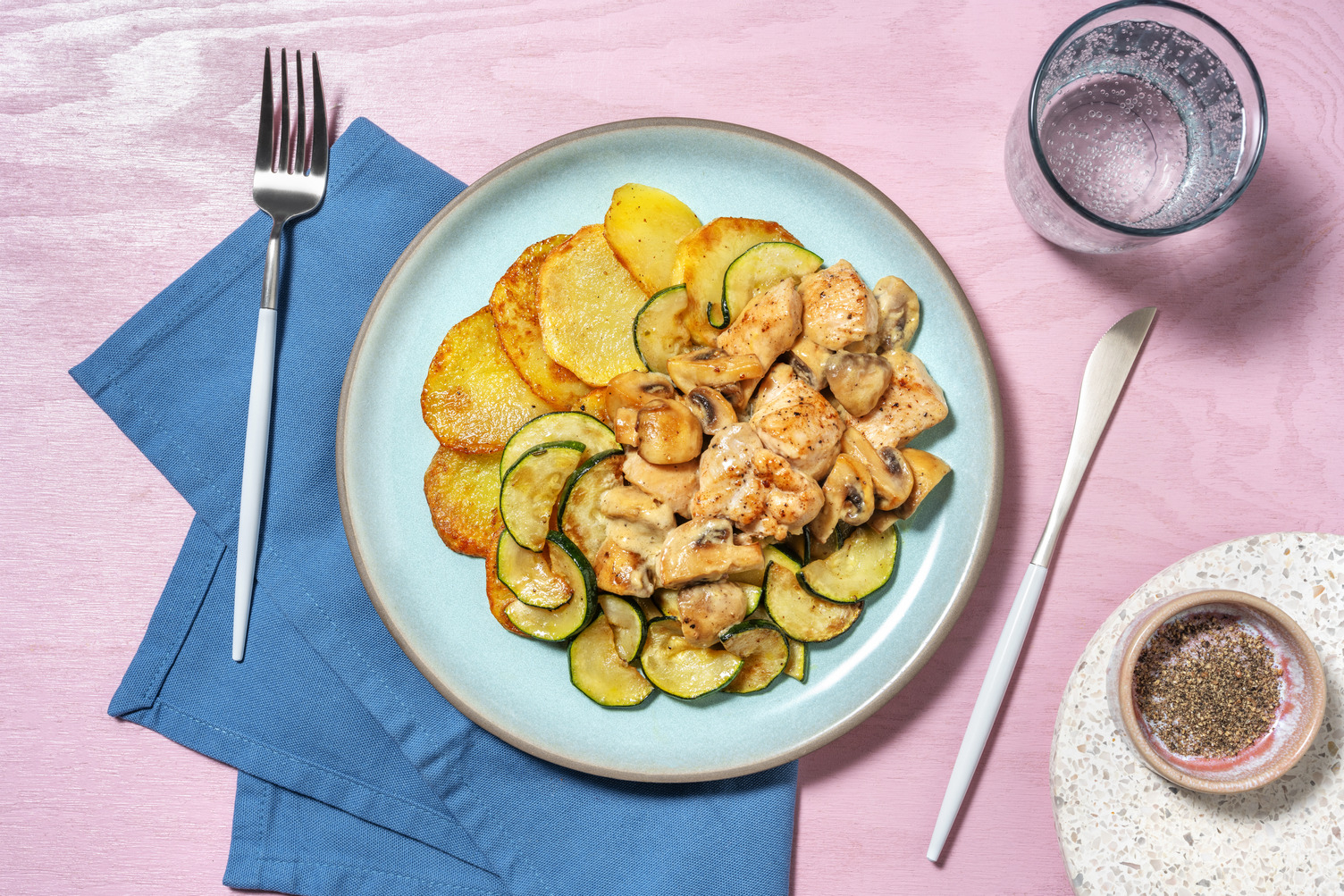 Poulet sauce forestière