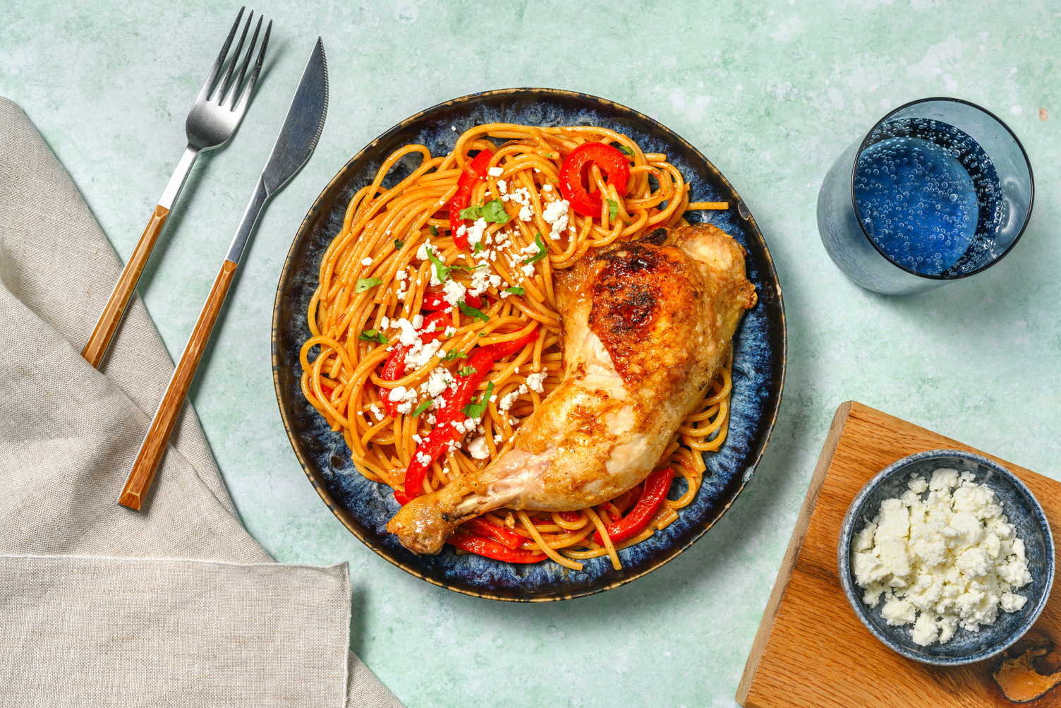 Poulet à l'amazonienne & spaghetti