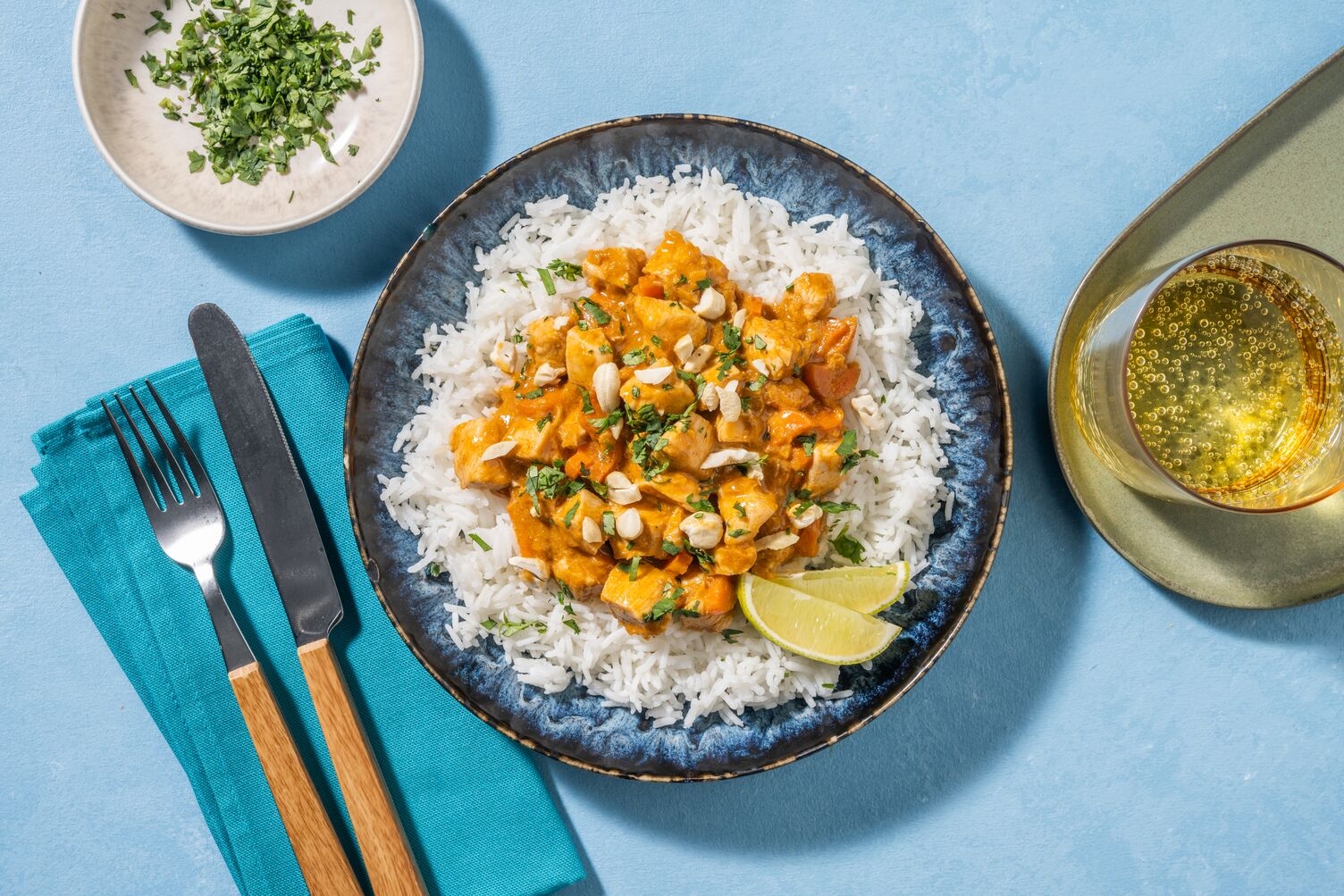 Curry de dinde & cajous à l'indienne