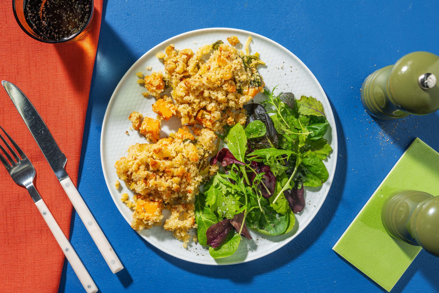 Crumble au potimarron & pecorino