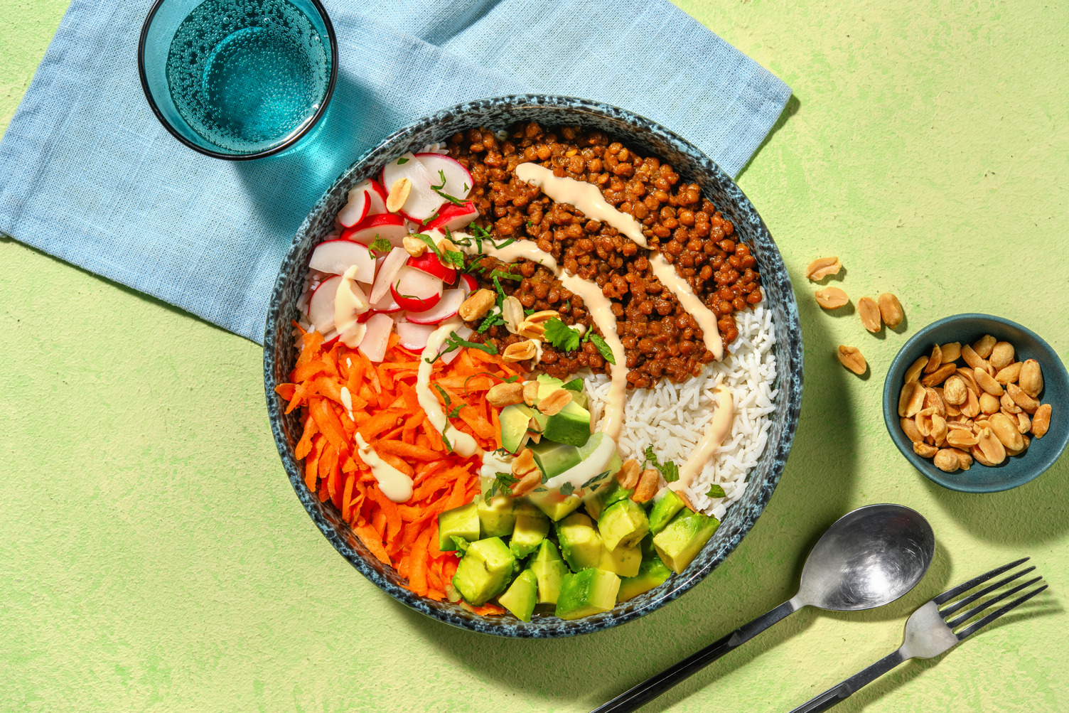 Asiatisk-inspirert linsebowl