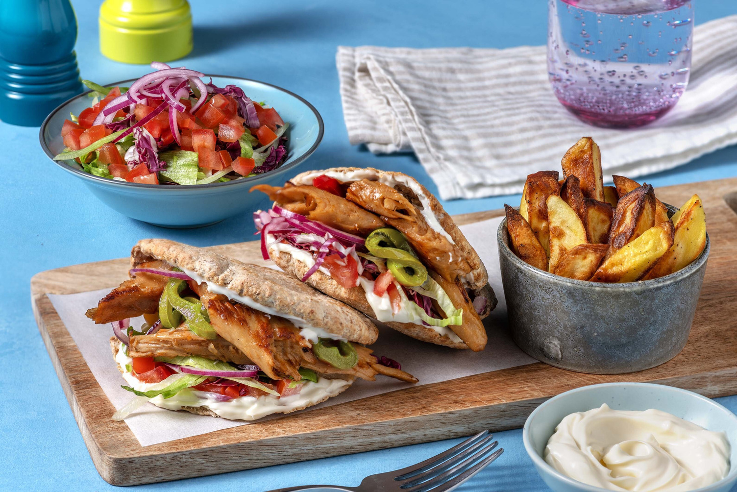 Pain pita au chawarma végétarien