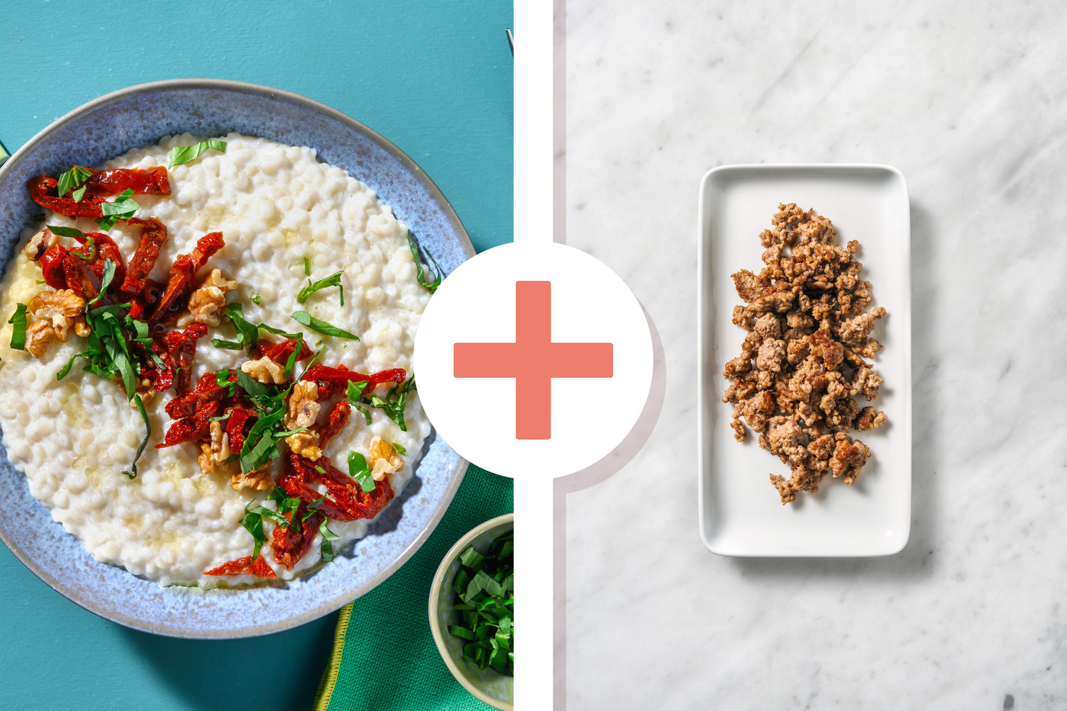 Couscous perlato burrata e salsiccia