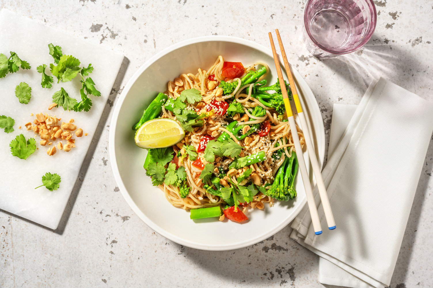 Salade fraîche de nouilles & vinaigrette soja