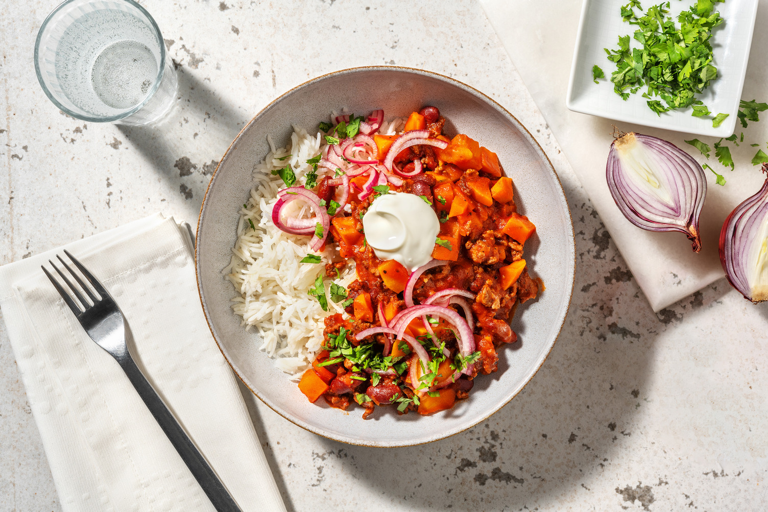 Chili au bœuf & butternut