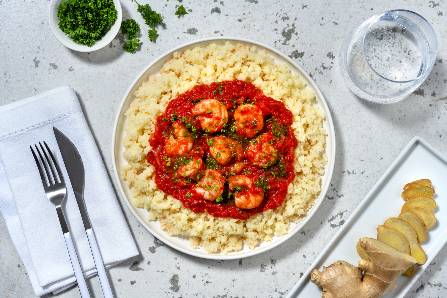 Tajine de crevettes & chermoula à la marocaine
