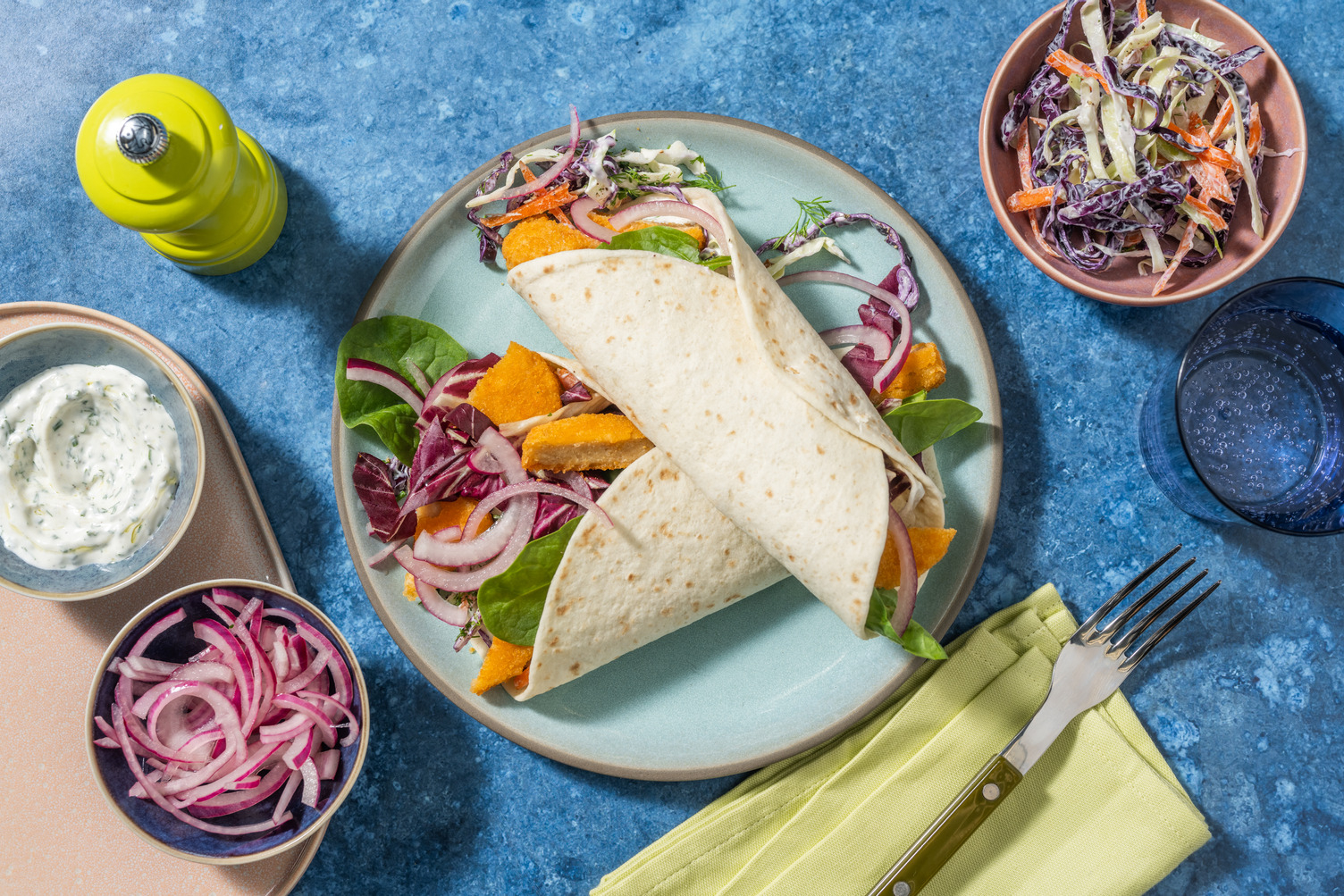 Wraps bouchées de blé panées & sauce ranch