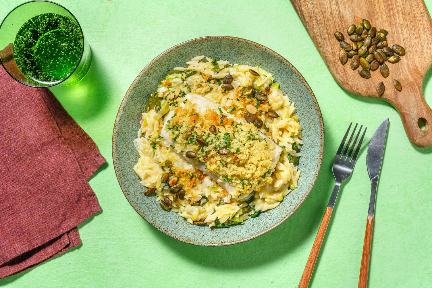 Merlu en croûte d'ail des ours