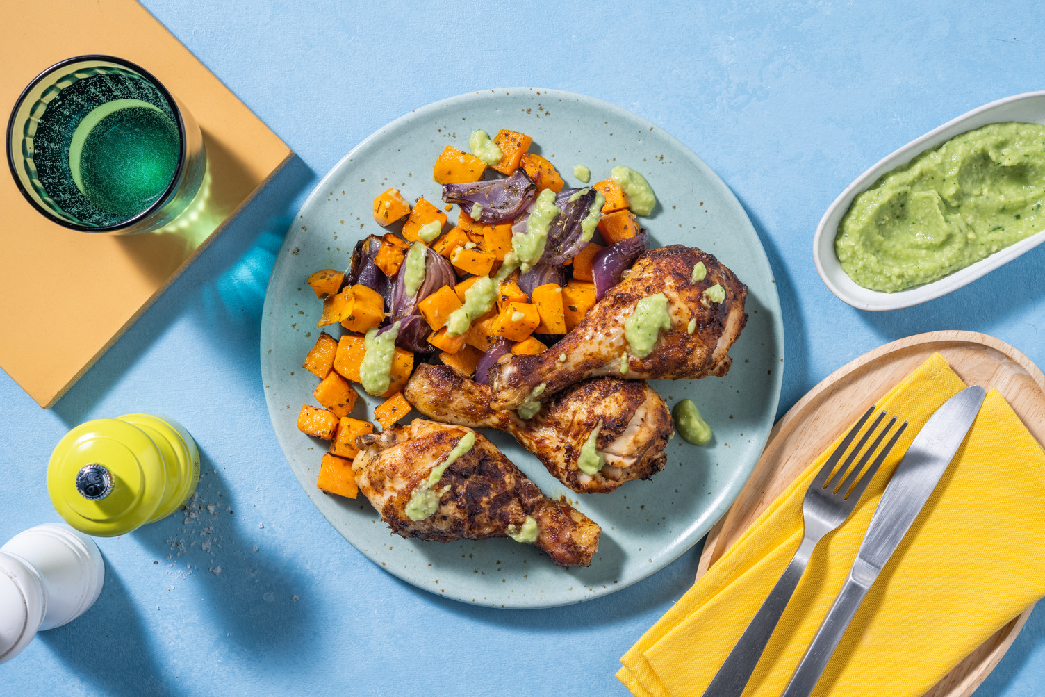 Poulet rôti laqué au soja & épices