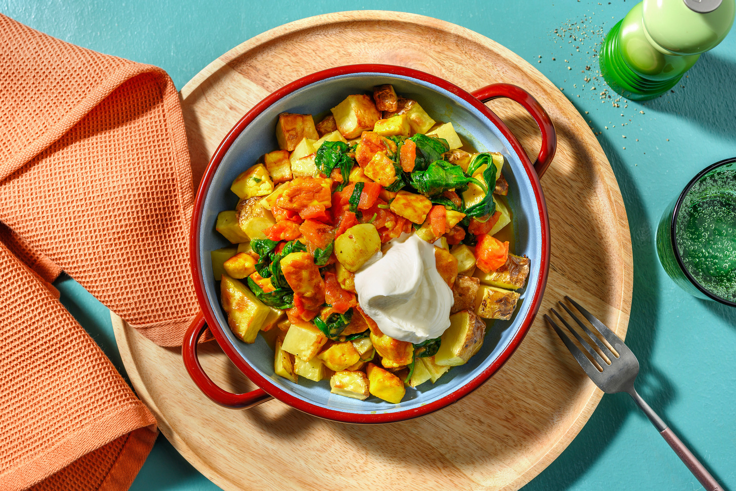 North Indian Style Pea and Paneer Curry