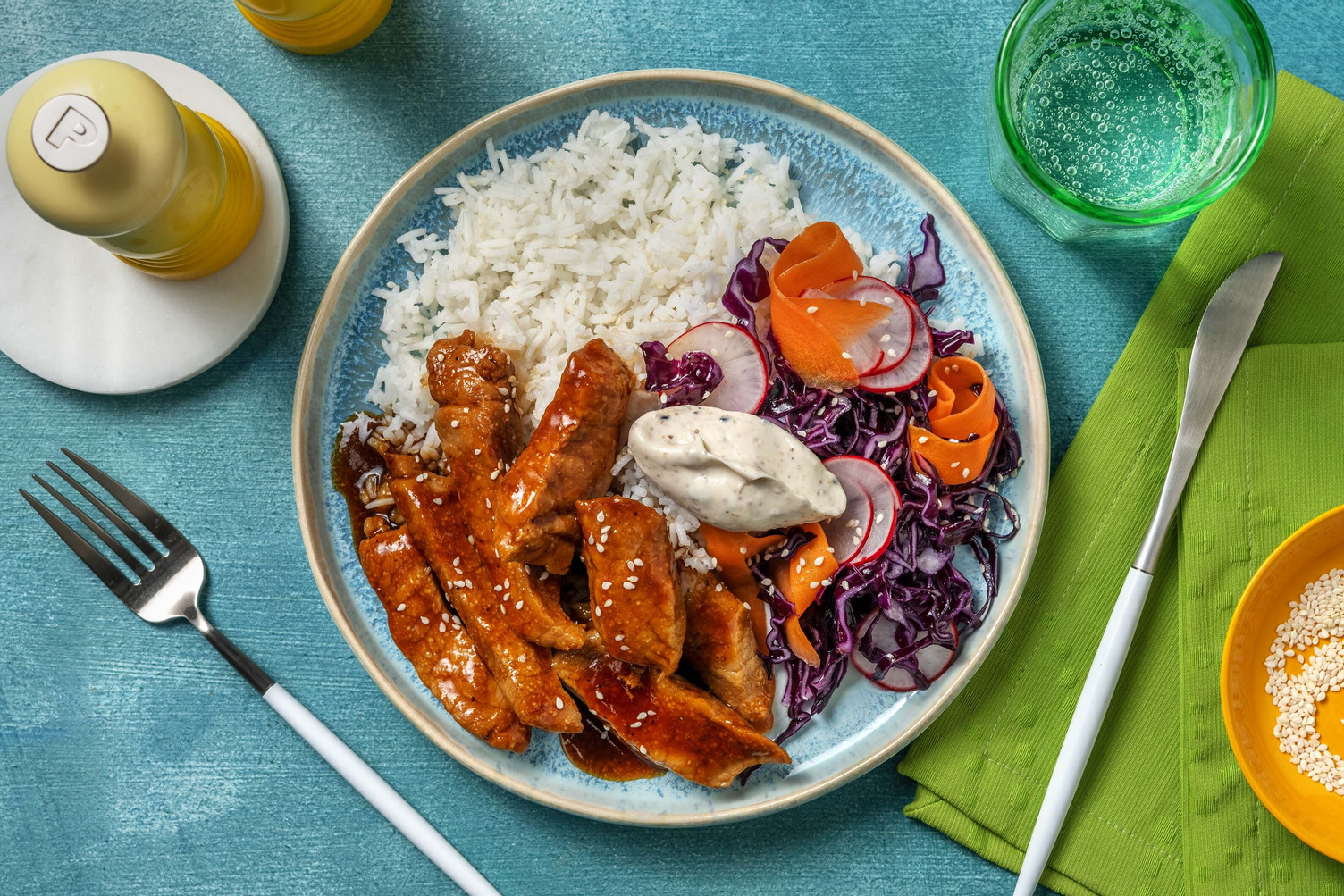 Japansk teriyaki-svinekød