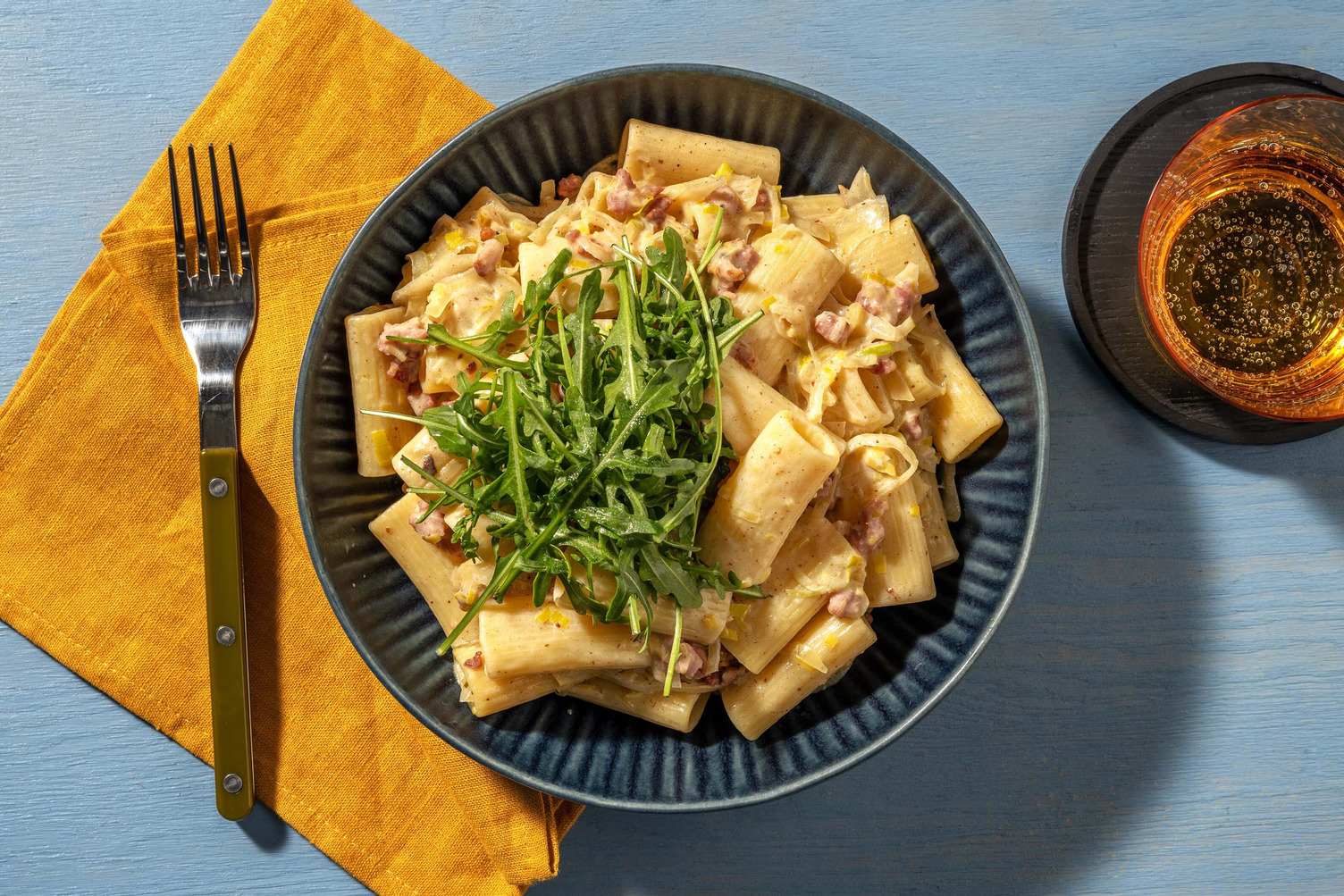 Cremet bacon-porrepasta