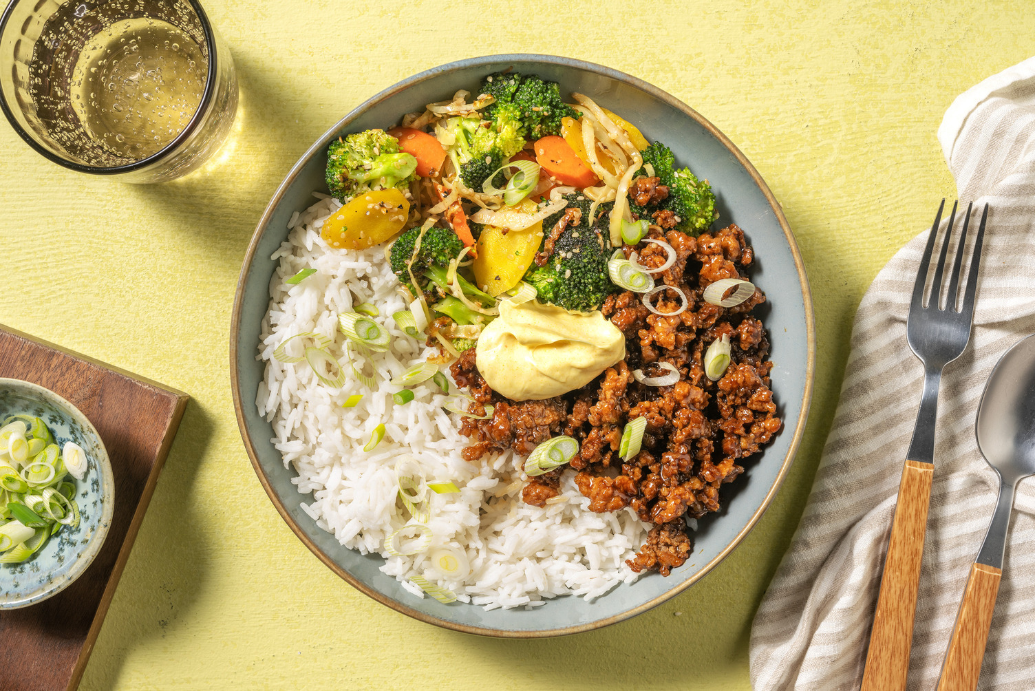 Teriyaki-stekt kjøttdeig