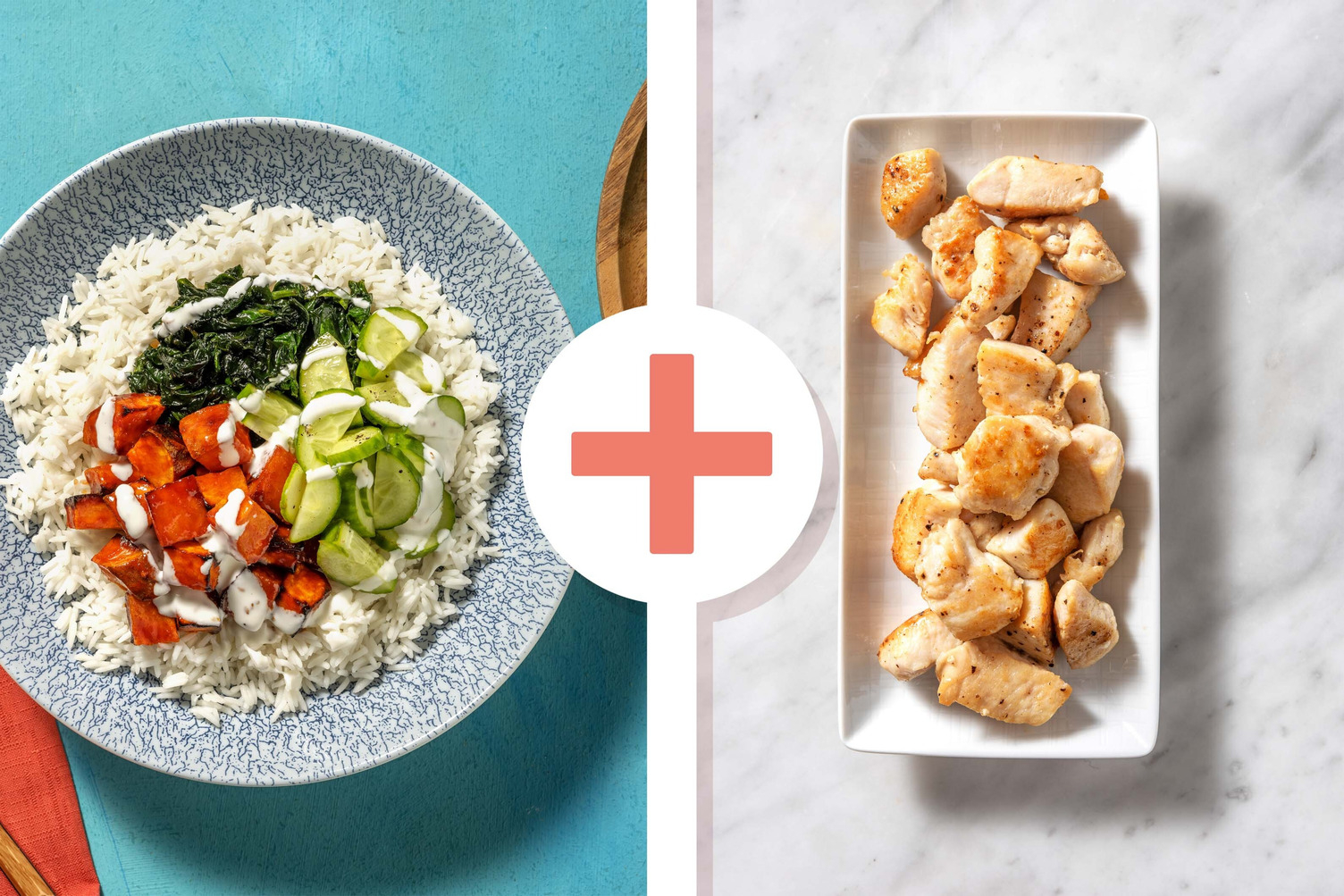 Sticky Sweet Potato and Chicken Breast Bibimbap