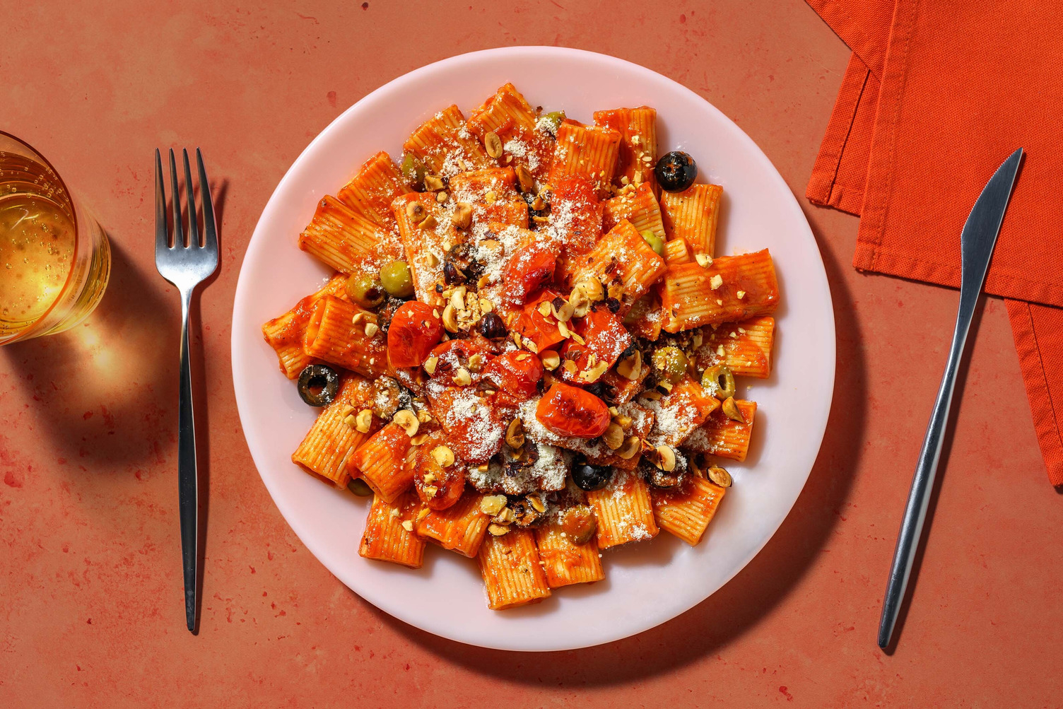 Fire-Red Tomato Rigatoni