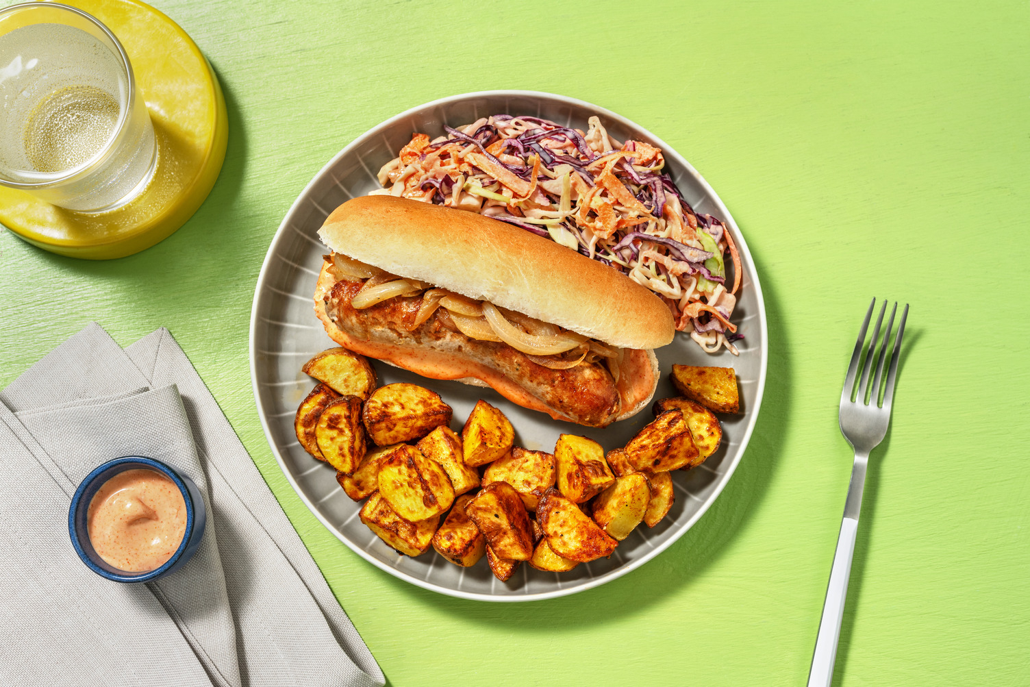 Frenchy Hot-Dog & potatoes maison