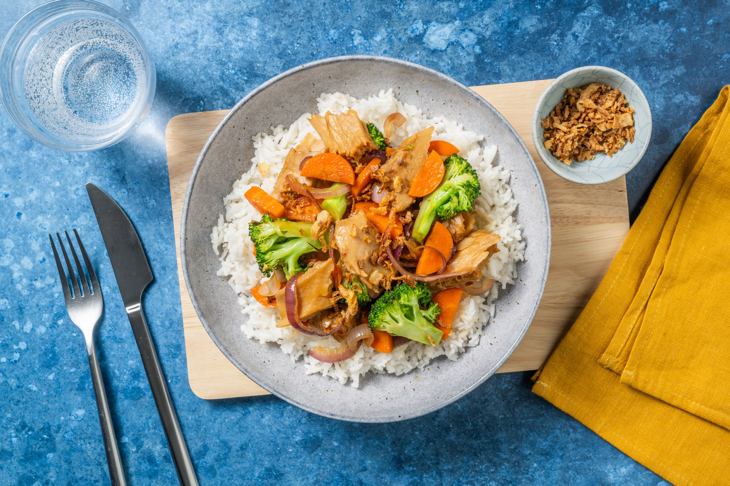 Légumes teriyaki & émincés végétariens 