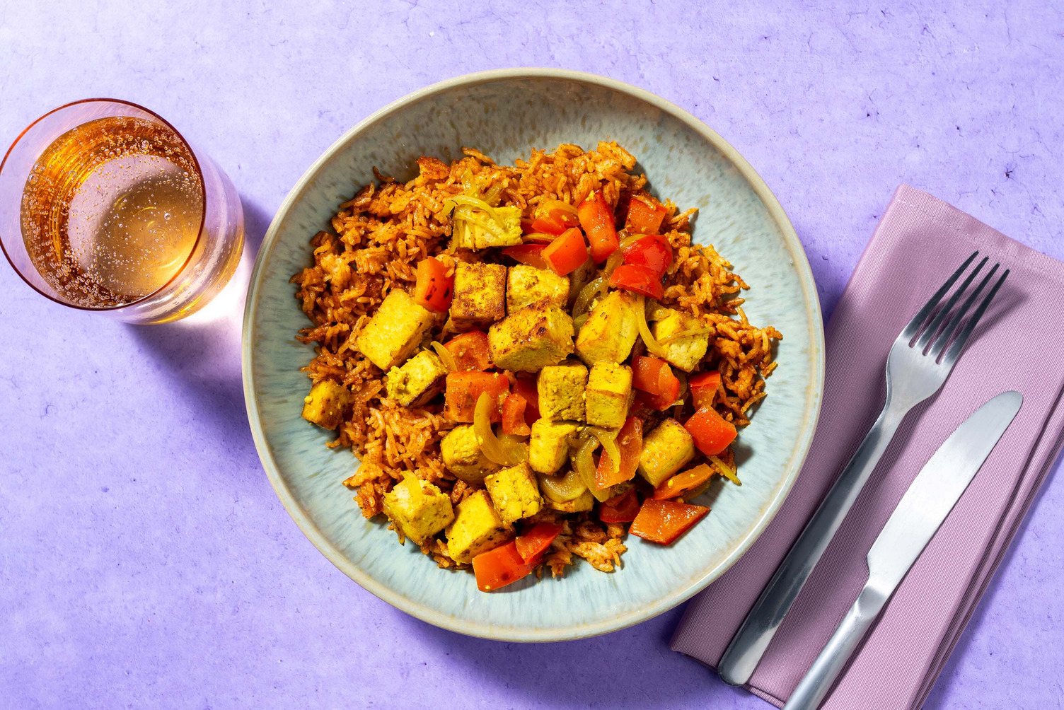 Sticky Mango Glazed Tofu and Stir-Fried Veg