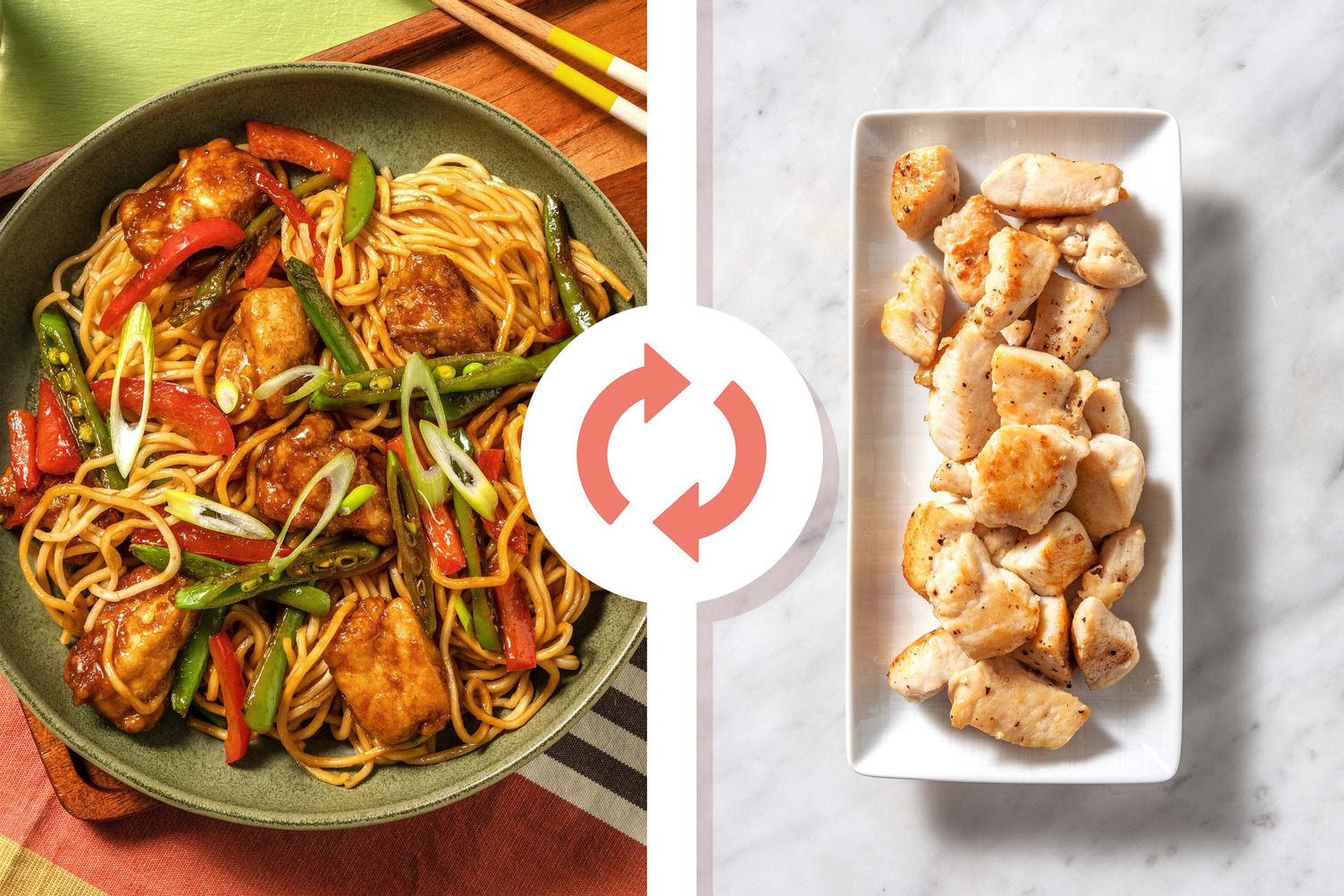 Sweet and Sticky Chicken Breast Noodles