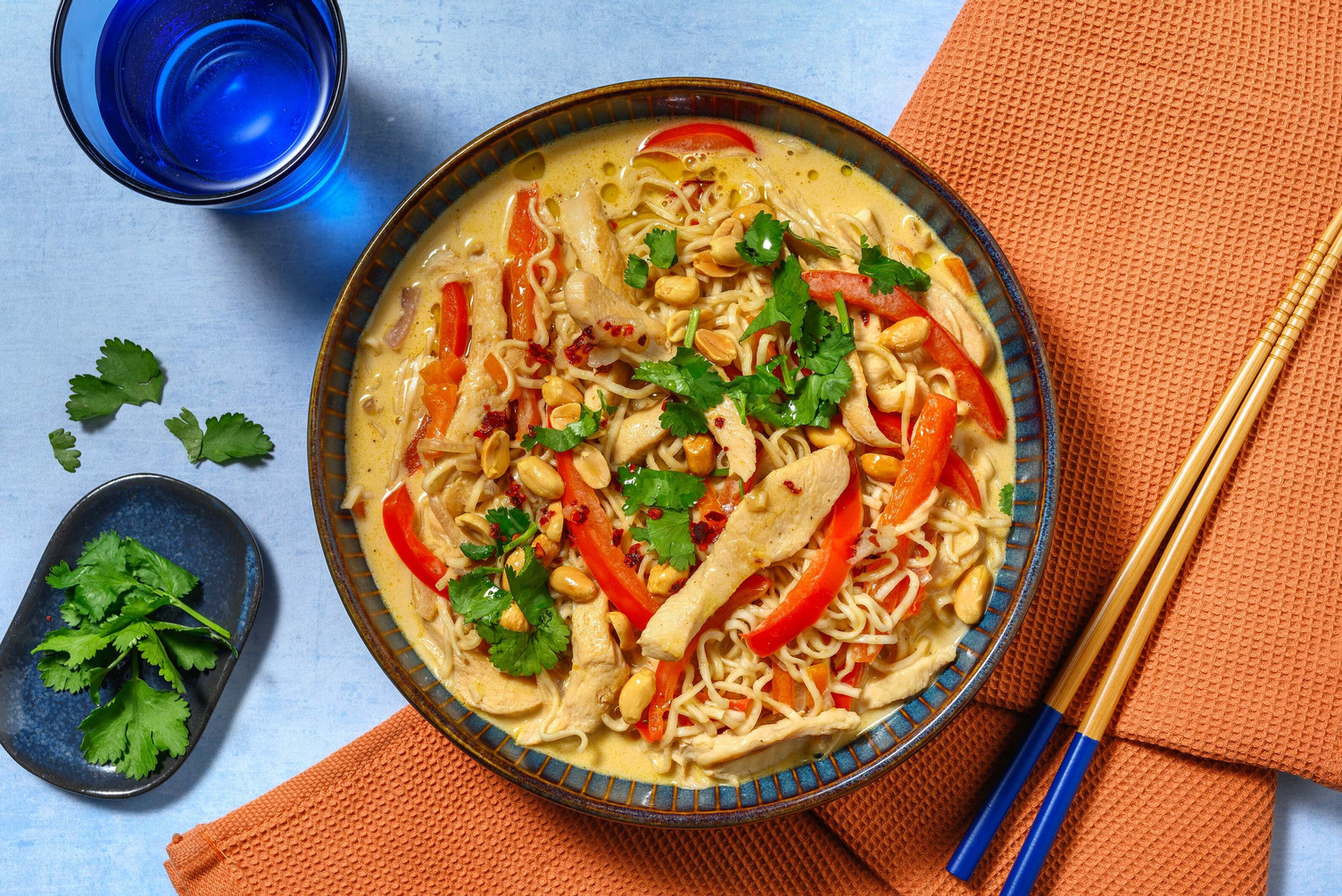 Creamy asian chicken noodles