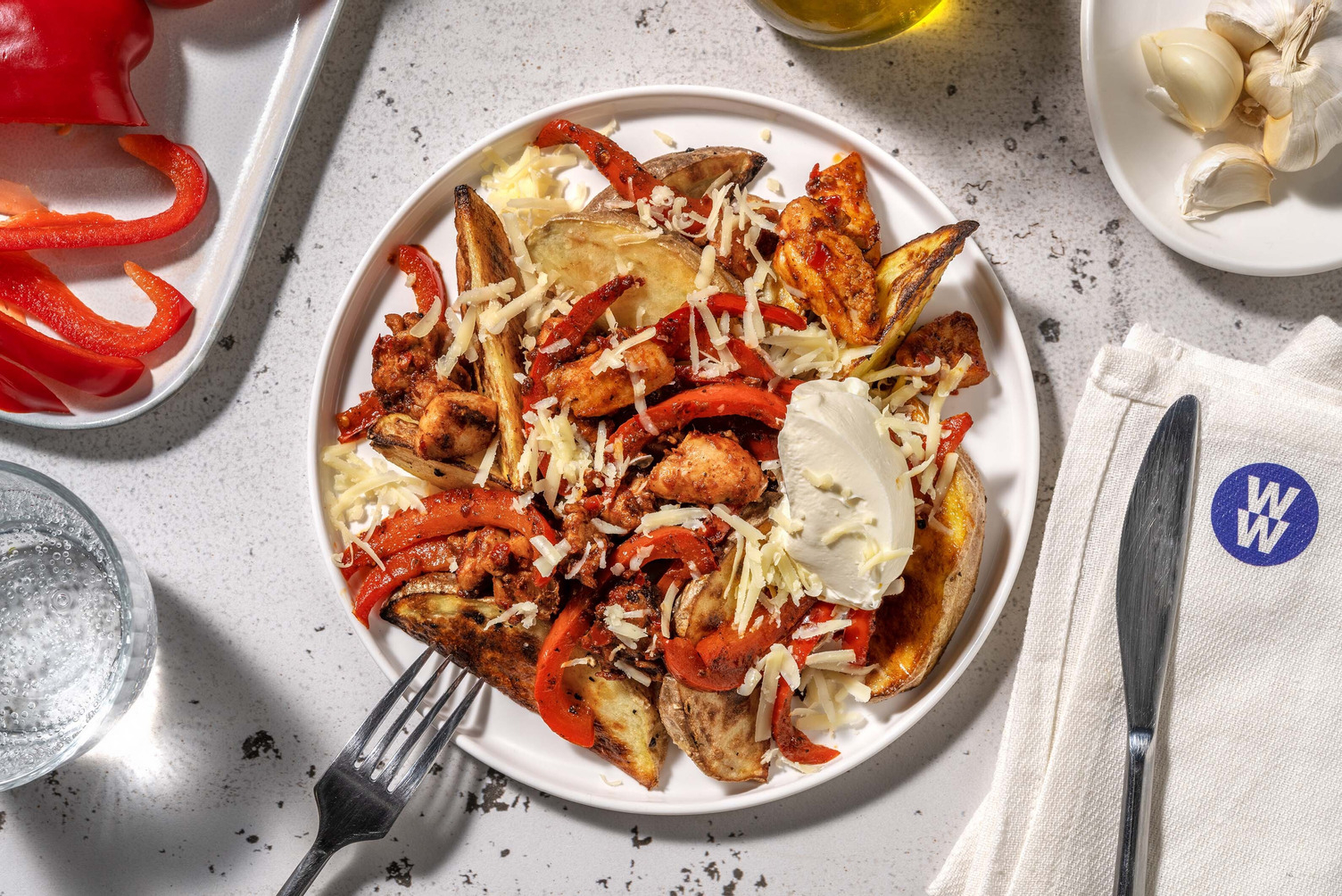 Fajita Chicken Loaded Wedges