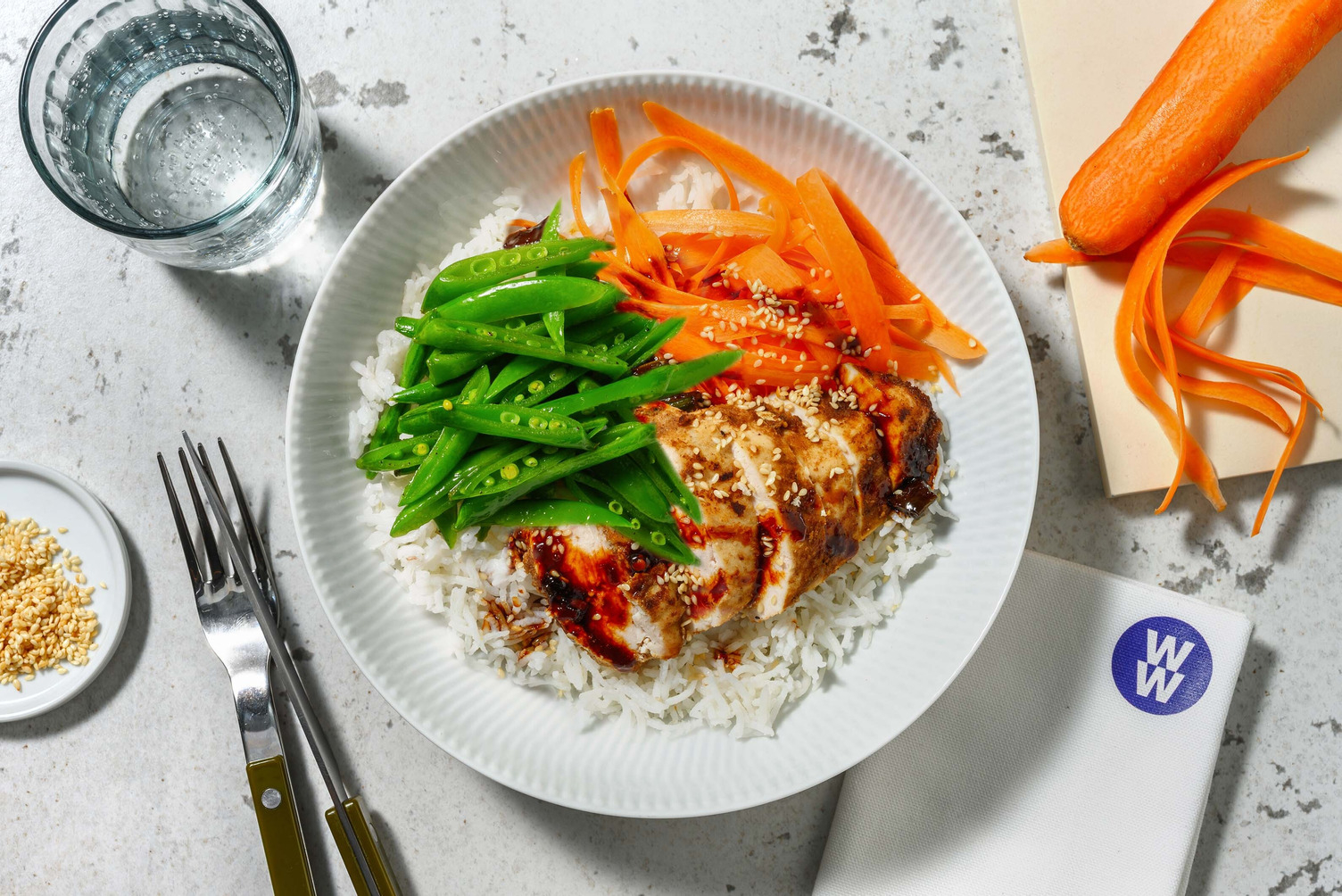 Teriyaki-Sambal Chicken Donburi Bowl