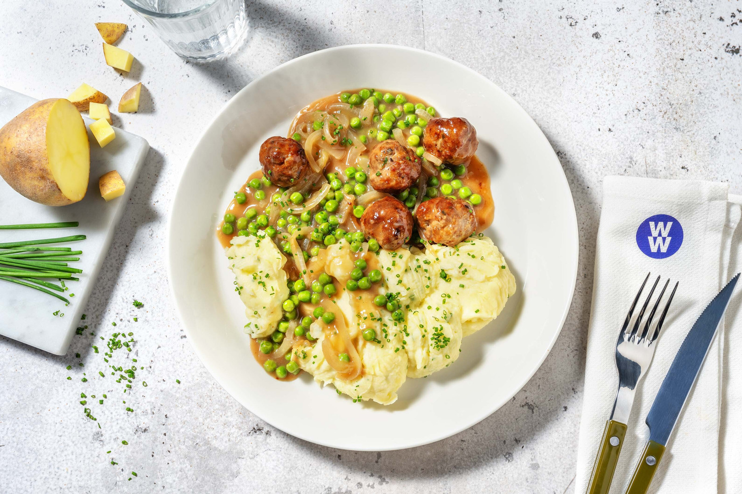 Pork Meatballs in Balsamic Onion Gravy