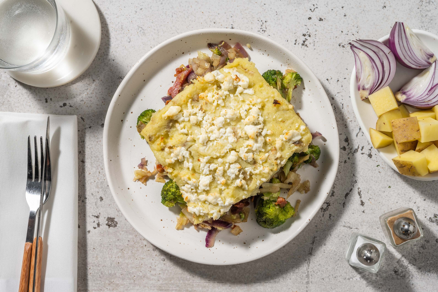 Gratin de brocoli et chou pointu