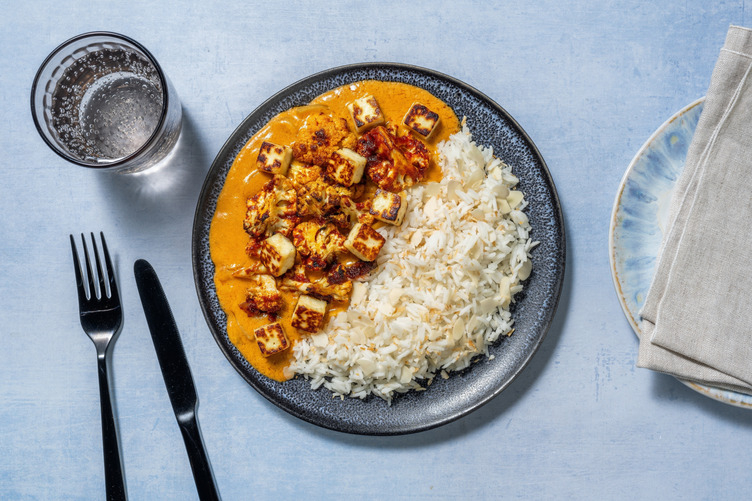 Scharfer Sriracha-Blumenkohl mit extra Bio-Halloumi