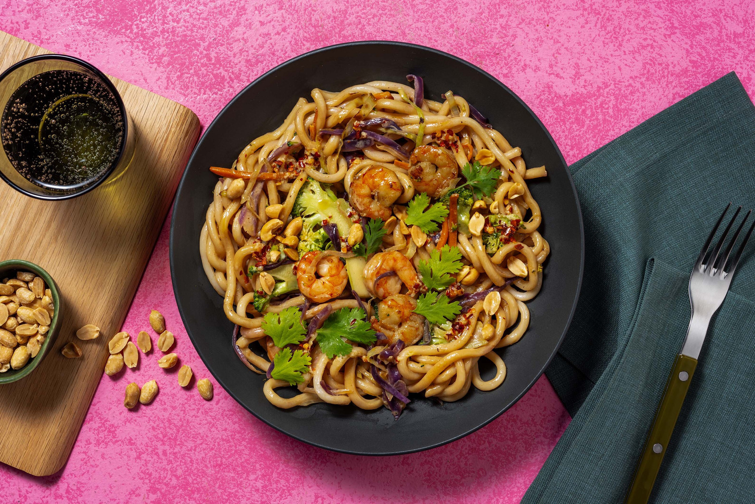 Asiatisk reje-nudelwok