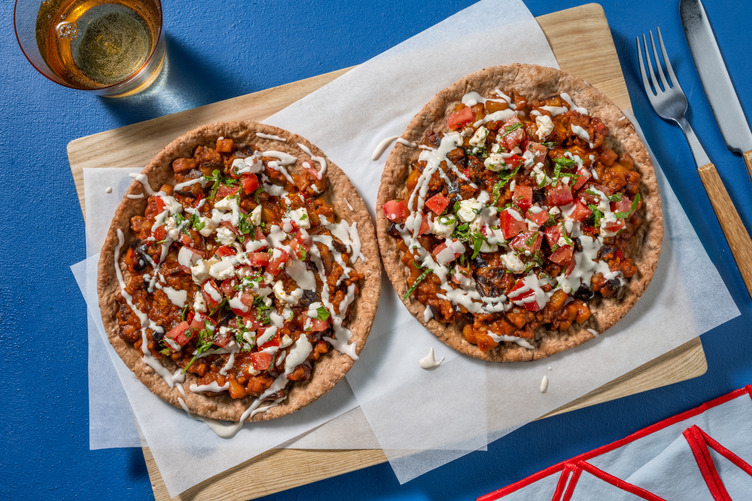 Volkoren flatbread met veggie gehakt