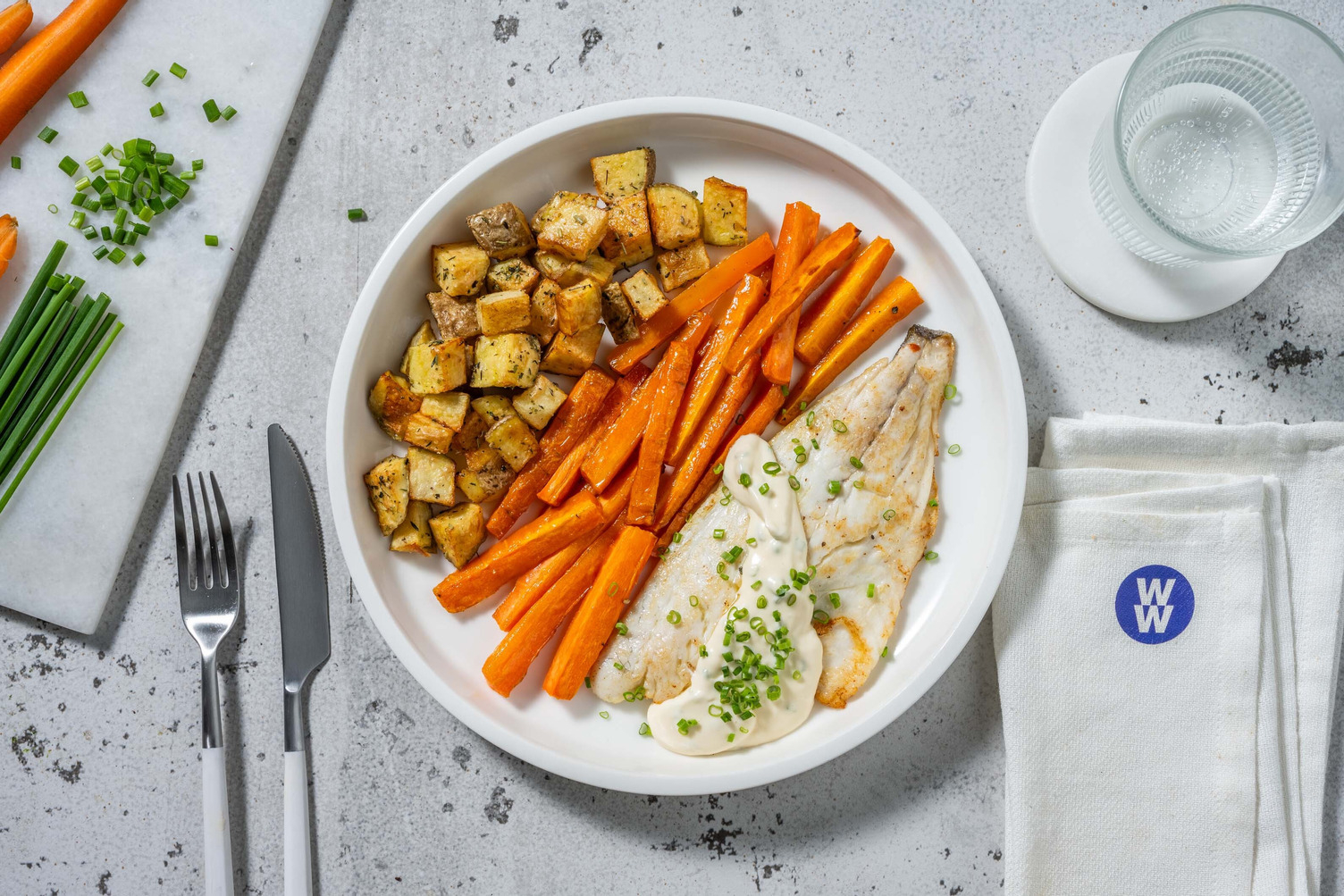 Oven-Baked Basa and Chive Hollandaise Sauce