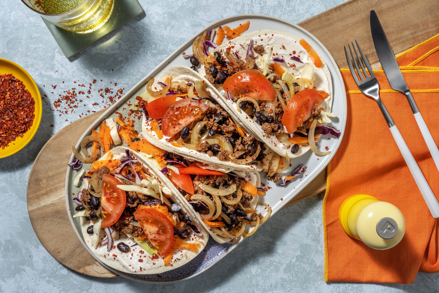 Tex-Mex-krydret vegetartacos