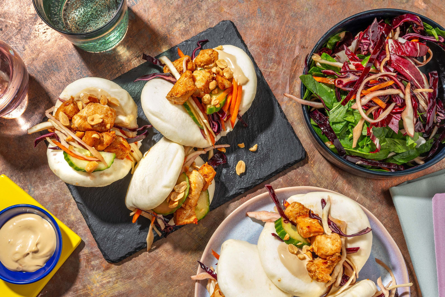 Gua bao : brioches taïwanaises au poulet
