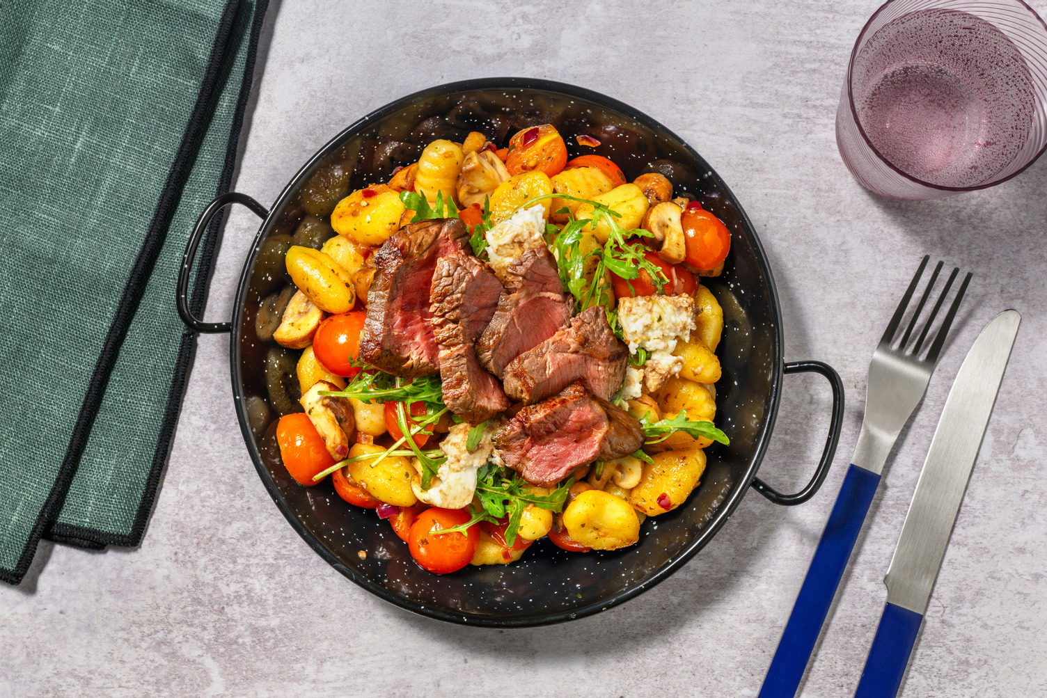 Gnocchi mit Bio-Roastbeef
