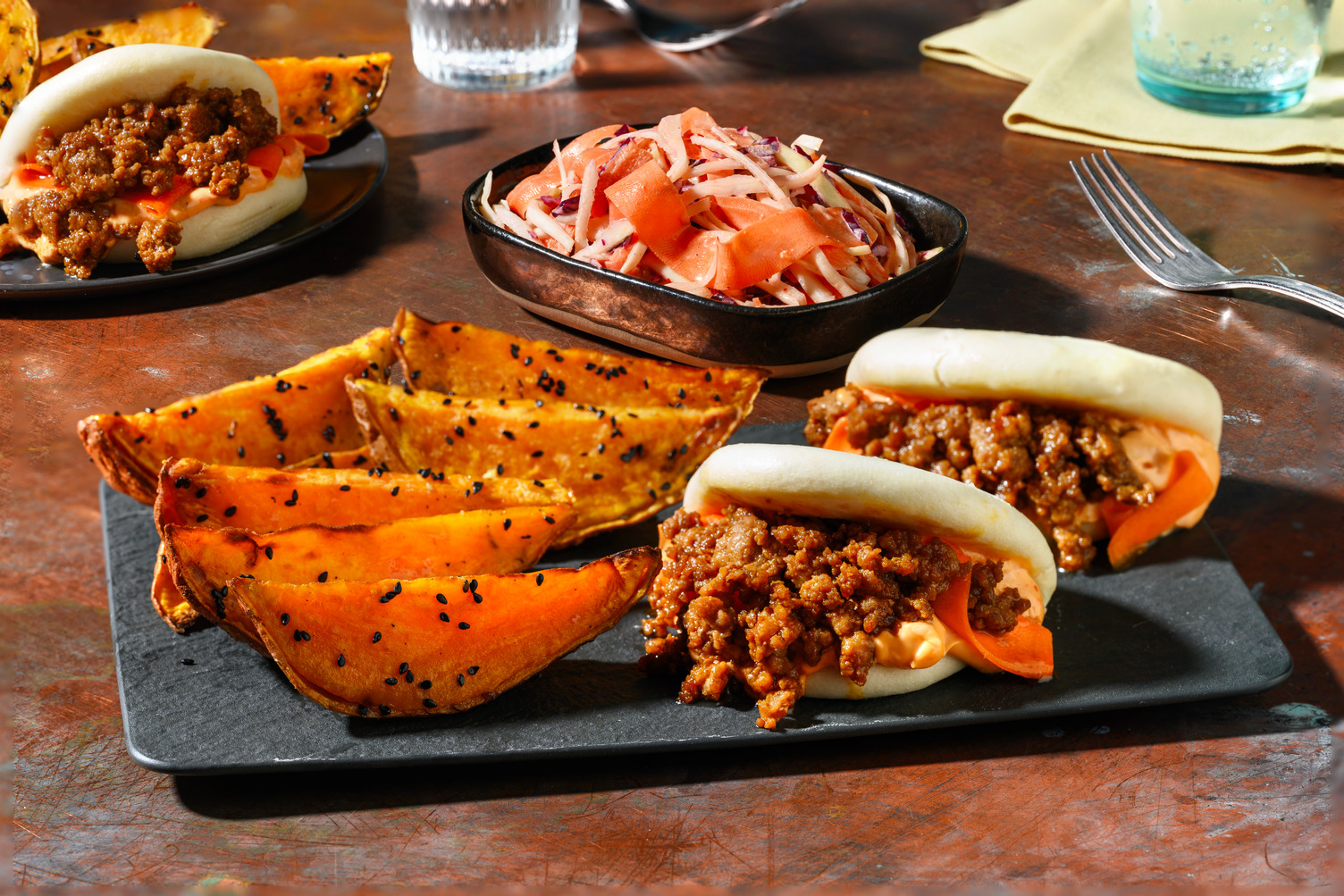 Pork Bahn Mi Inspired Bao Buns