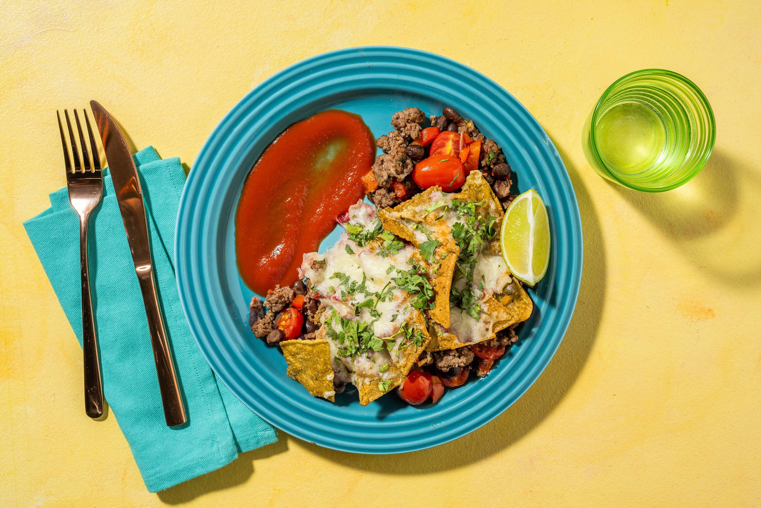 Nachos au bœuf haché et cheddar