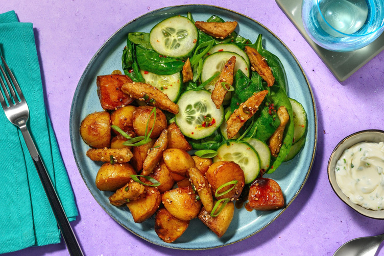 Korean glazed Potatoes & extra Filetstücke