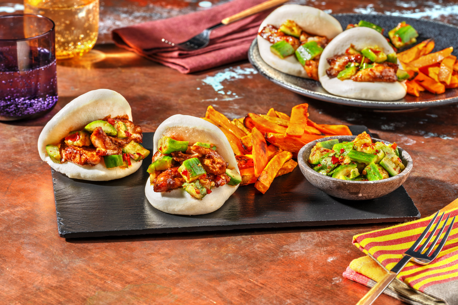 Maple and Miso Glazed Chicken Bao Buns