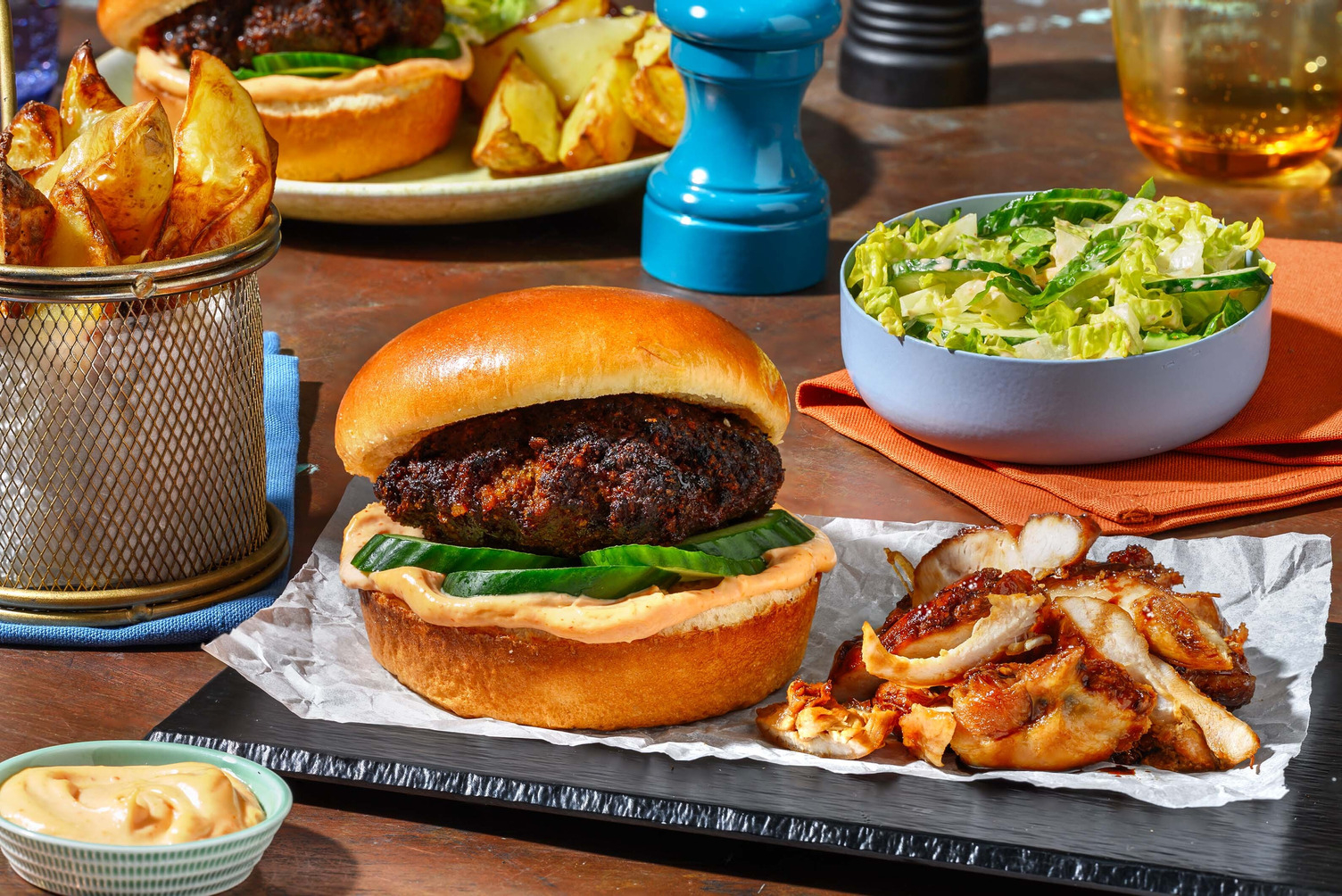 Bulgogi Burger and Sticky Bulgogi Chicken